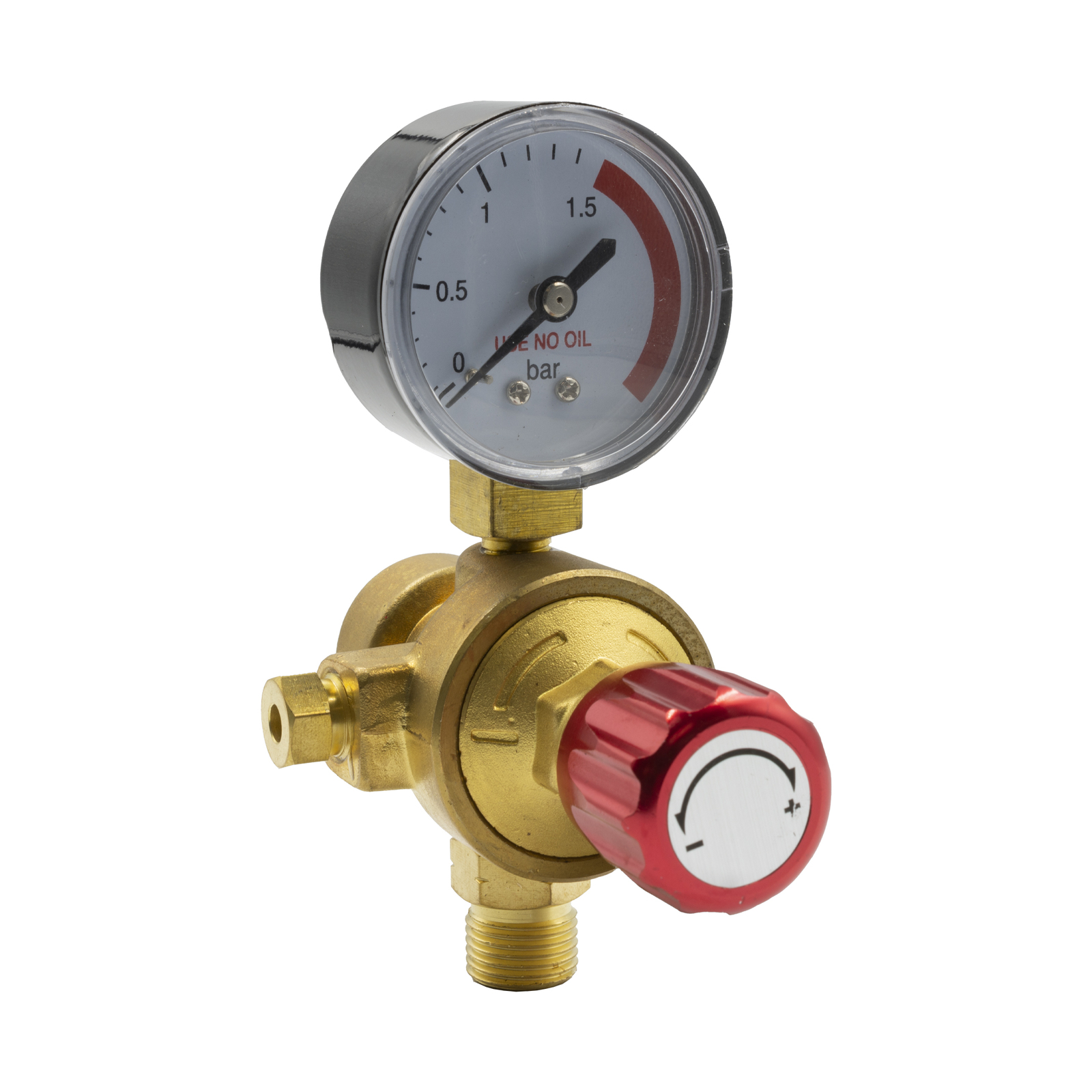 Regulator for Propane (CGA600) Disposable Tanks, 0-1.5 bar, 5/8-18 LH outlet